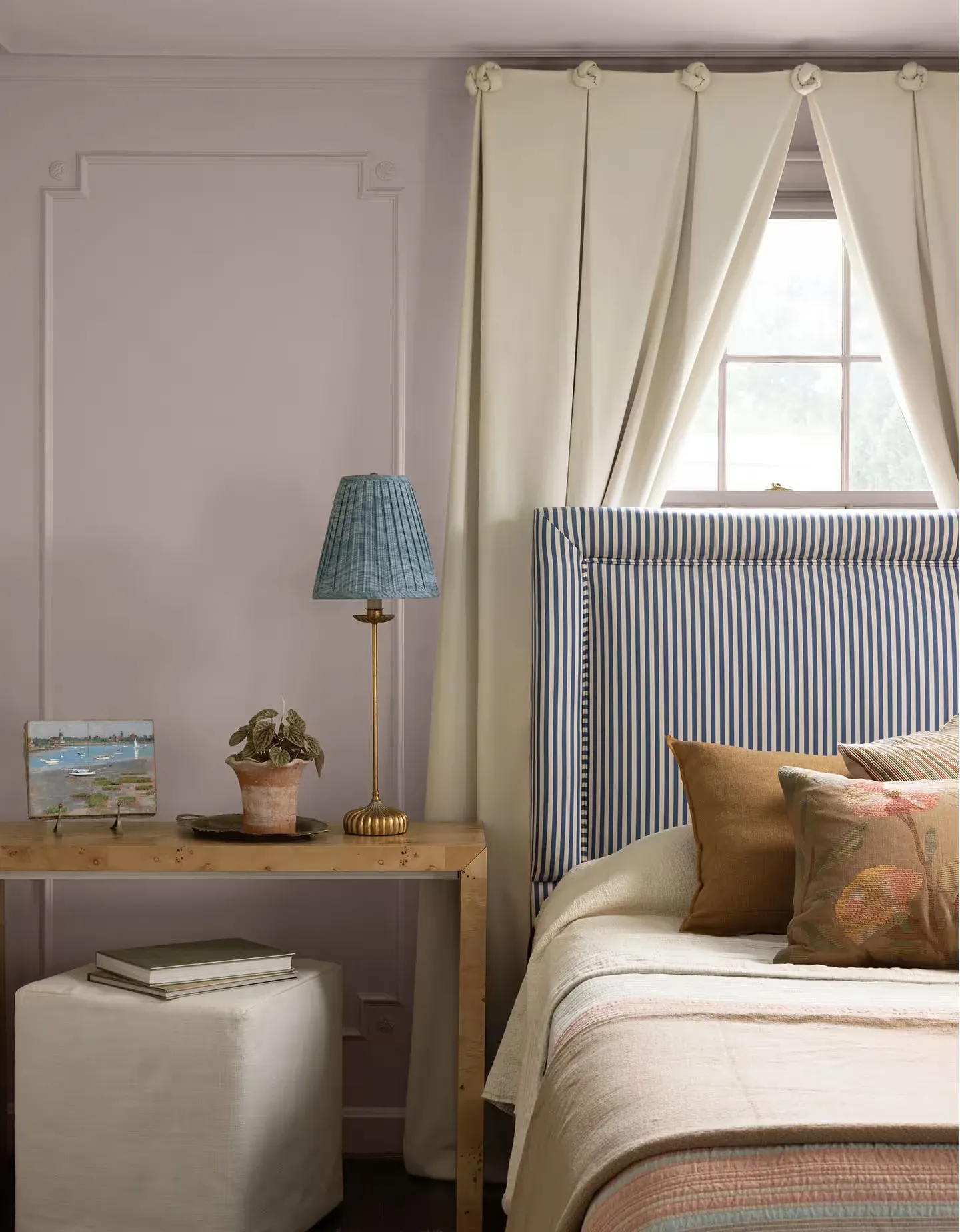 bedroom-cream-walls-lilac-headboard